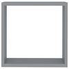 vidaXL Wall Cube Shelves 3 pcs Gray MDF