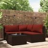 vidaXL Patio Lounge Set Brown and Cinnamon Red