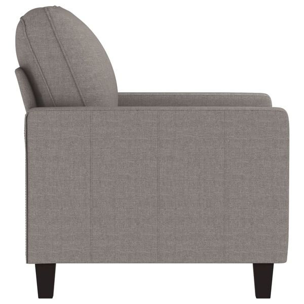 vidaXL Sofa Chair Taupe Polyester, Metal, Textilene 23.6 in seat width