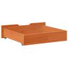vidaXL Under-Bed Drawer Wax Brown Solid Pine Wood Under-Bed Drawer