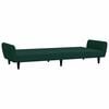 vidaXL Sofa Bed Dark Green Velvet (100% polyester), wood, plastic 2-seater