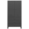 vidaXL Wardrobe Anthracite Metal 35.4x19.7x70.9 in Wardrobe
