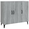 vidaXL Sideboard Grey sonoma Engineered wood, Metal Medium Sideboard