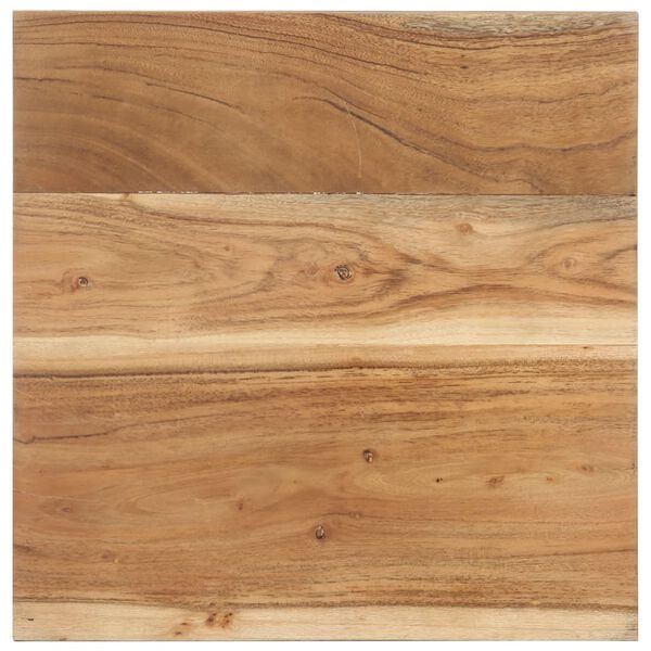 vidaXL Side Table Brown, Black Solid acacia wood, Powder-coated iron