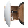 vidaXL Bathroom Cabinet Oak Engineered wood, glass, PVC, copper Medium