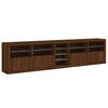 vidaXL Sideboard Brown oak Engineered wood, glass Large Sideboard
