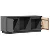 vidaXL TV Cabinet Grey Solid pine wood 43.5 in x 13.8 in x 17.3 in