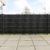 vidaXL Balcony Screens 10 pcs Black 100.4x7.5" Poly Rattan