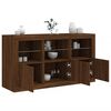 vidaXL Sideboard Brown Oak Engineered Wood, Glass Medium Sideboard