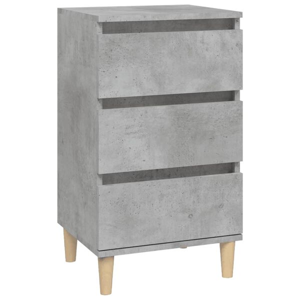 vidaXL Bedside Cabinet Concrete Grey Engineered Wood Medium