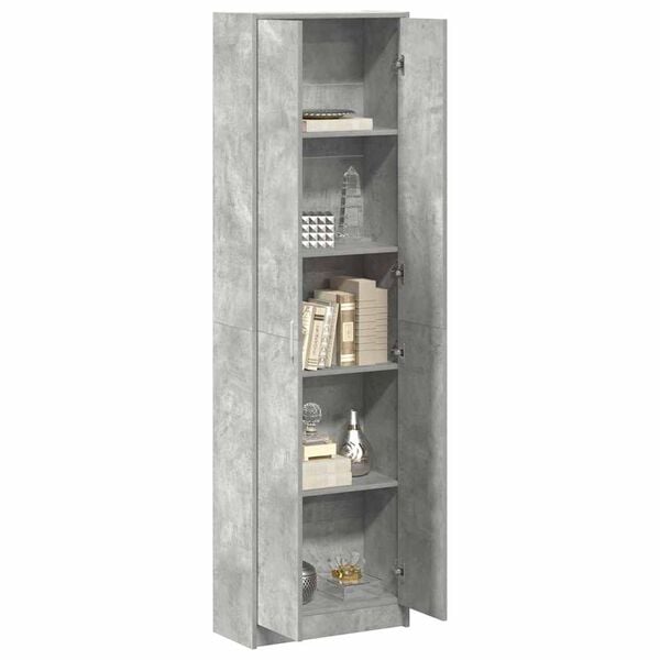 vidaXL Wardrobe Concrete Grey 21.65 x 9.84 x 74.41 in Engineered Wood