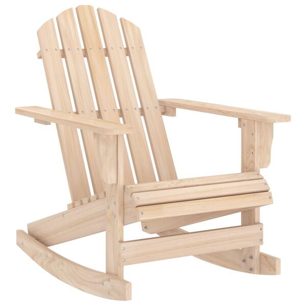 vidaXL Garden Rocking Chair Brown Solid Fir Wood Medium
