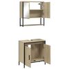 vidaXL 2 Piece Bathroom Furniture Set Sonoma Oak Engineered Wood