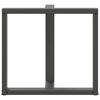 vidaXL Dining Table Leg Anthracite Powder-coated steel 31.5x13.8x28.7 in