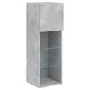vidaXL 4 Piece TV Wall Stands with LED Lights Concrete Gray