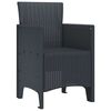 vidaXL Garden Chair 2 pcs Anthracite 53 x 49 x 85 cm PP