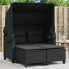 vidaXL Garden Sofa Black