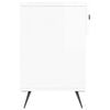 vidaXL Shoe Bench High gloss white Engineered wood, iron