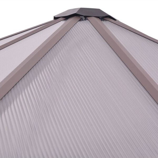 vidaXL Greenhouse Brown Aluminum frame Big enough for hobby gardening