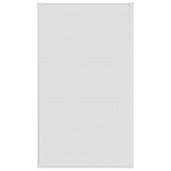 vidaXL Insect Screen White, Black Fiberglass, Polyethylene 31.5 x 55.1 in