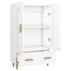 vidaXL Highboard White 27.6"x12.2"x45.3" Engineered Wood