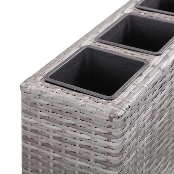 vidaXL Garden Raised Bed Gray Poly rattan, plastic 31.5x8.7x31.1 in
