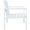 vidaXL Garden Bench White HDPE and Steel 47.2 in Durable Garden Bench