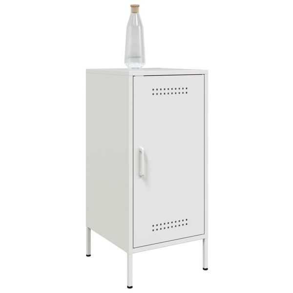 vidaXL Sideboard White Cold-rolled steel Medium Adjustable Feet