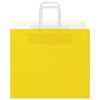 vidaXL Paper Bags 250 pcs with Handles Yellow 12.6x8.7x11.0"