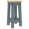 vidaXL Bar Stool Grey Solid Pine Wood with Honey Wax Finish Medium