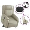 vidaXL Stand Up Massage Recliner Chair Cream Faux leather, metal, plywood
