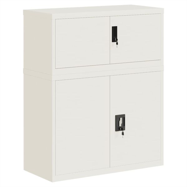 vidaXL File Cabinet White Powder-coated steel 35.4 x 15.7 x 43.3 in