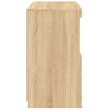 vidaXL Sideboard Sonoma Oak Engineered Wood, Glass Medium Sideboard