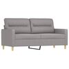 vidaXL 3 Piece Sofa Set with Throw Pillows&Cushions Light Gray Fabric