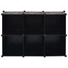 vidaXL Storage Cube Organizer Black