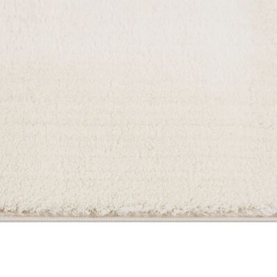 vidaXL Washable Rug Soft Fluffy Short Pile 63"x90.6" Anti Slip Cream