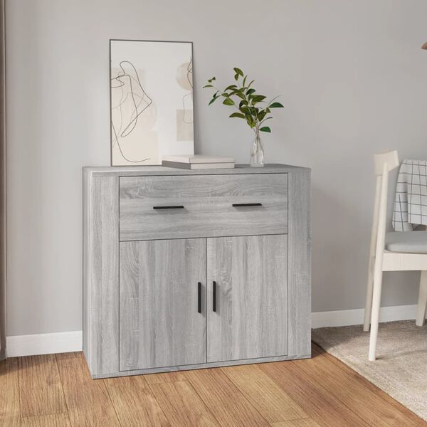 vidaXL Sideboard Grey Sonoma Engineered wood Medium Sideboard