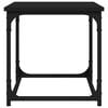 vidaXL Side Table Black Engineered Wood, Steel 15.7 in Adjustable Feet