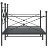 vidaXL Daybed With Trundle Black Steel 39.4x74.8 inches mattress size