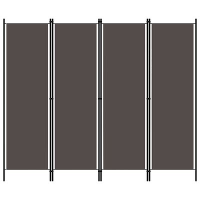 vidaXL 4-Panel Room Divider Anthracite 78.7"x70.9"