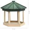 vidaXL Bird Feeder Natural Wood Solid firwood 13 x 11.8 in Durable