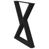 vidaXL Dining Table Leg Black Powder-Coated Steel 31.5 in