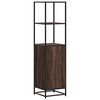vidaXL Highboard Brown Oak Engineered Wood, Metal Tall Highboard