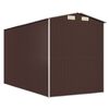 vidaXL Garden Shed Dark brown Galvanized Steel Large Storage