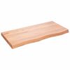 vidaXL Table Top Light Brown Solid oak wood 39.4x19.7 in