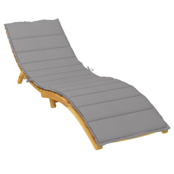vidaXL Sun Lounger Cushion Grey