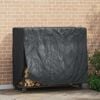 vidaXL Firewood Rack Cover Plain Black 61 x 122 x 106 cm Fabric