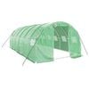 vidaXL Greenhouse Green PE (polyethylene), galvanized steel Large