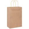 vidaXL Paper Bags 50 pcs with Handles Brown 21x11x31 cm