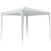 vidaXL Party Tent White Polyethylene, Iron 8.2 x 8.2 ft